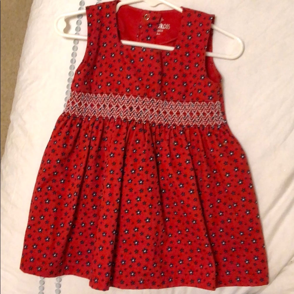 2T Beautiful red dress 100% Cotton.Made in Peru